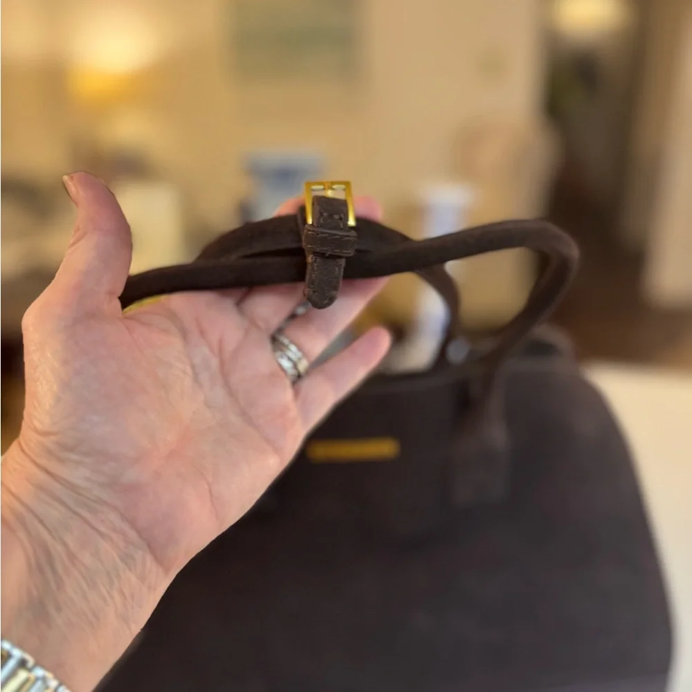 🤎 MARGAUX STEVE MADDEN HEIDEE LEATHER BROWN SUEDE BAG!